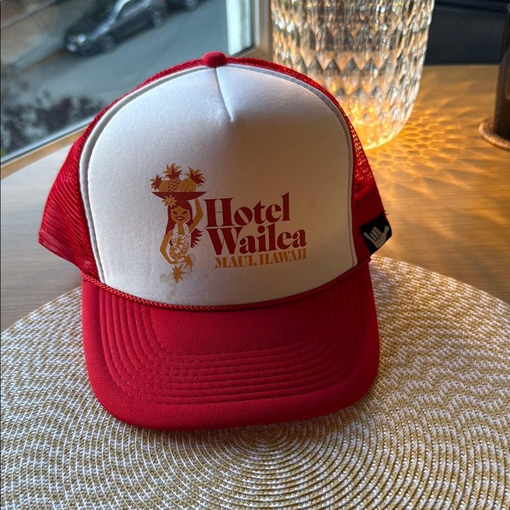 Hotel Wailea Red and White Trucker Hat